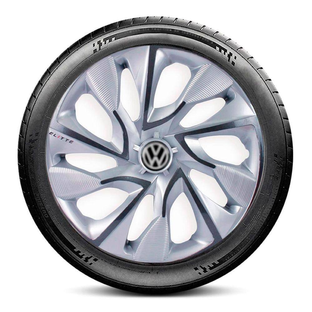 Calota 5102 Volkswagen Aro 15 Prata Grafit DS4 Escolha carro