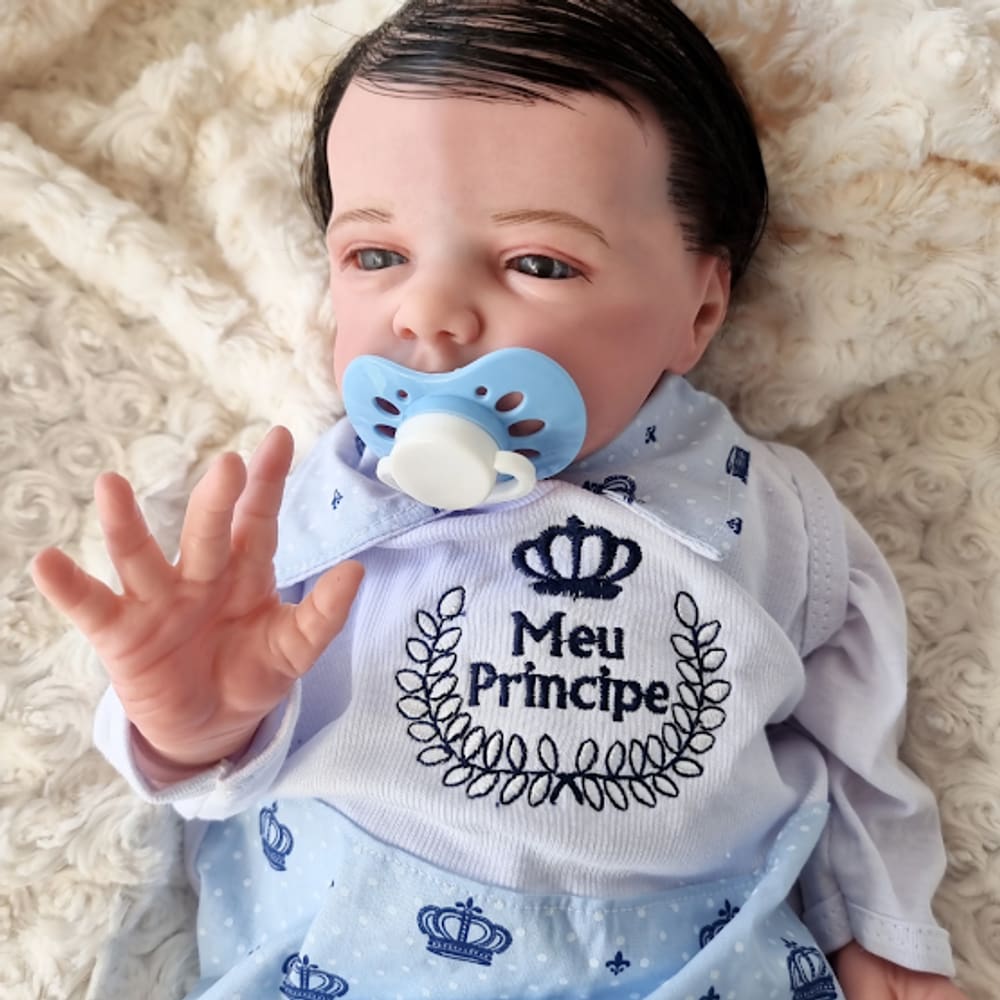 Boneca Bebê Reborn Menino Realista Pronta Entrega