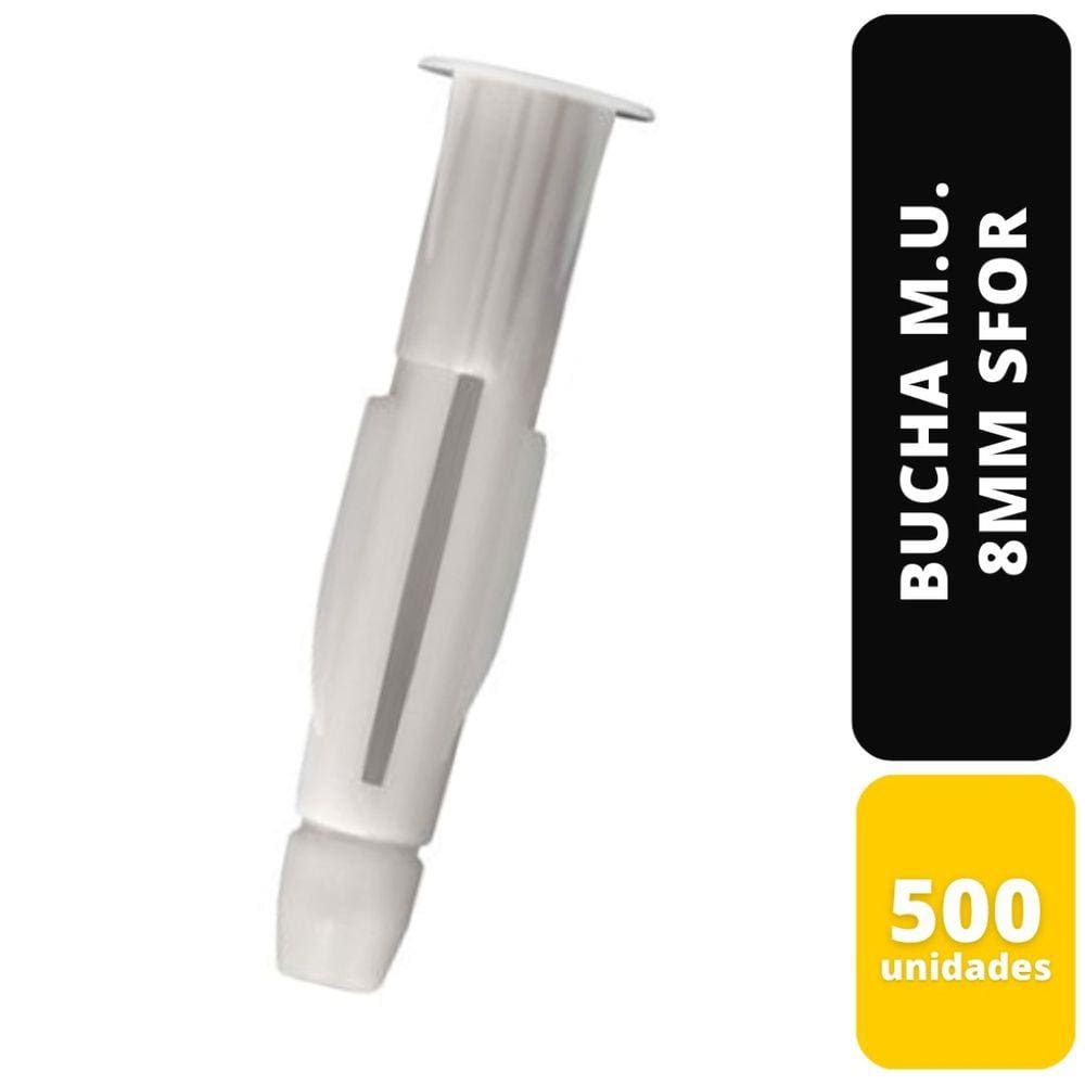 KIT C/500 BUCHA M.U. Universal Plástica 8x50mm SFOR