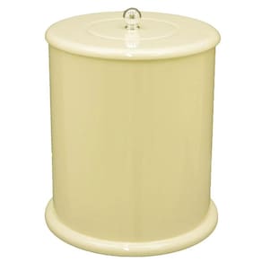 Lixeira para Banheiro Mdf Redonda 6 Litros Biscuit