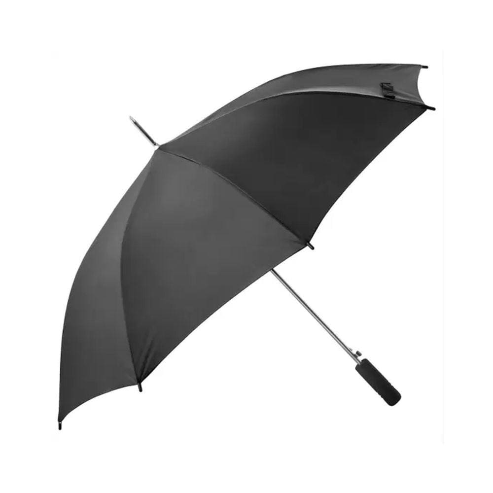 Guarda Chuva Reforçado Automático Preto Cabo Reto
