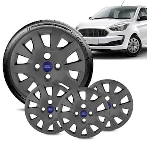 Jogo 4 Calota Ford Ka aro 14 2019 a 20 Grafite Fosca Azul