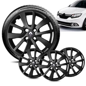 Jogo 4 Calota Renault Logan aro 14 2014 16 a 20 Pret Brilhan