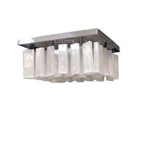 Lustre De Selenita Bruta Natural Energia Para Sala Quarto