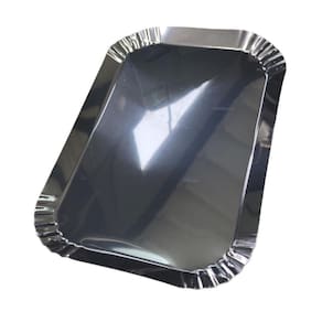 Bandeja Canto Crespo Inox 29X19x1,5Cm Bandeja Padaria
