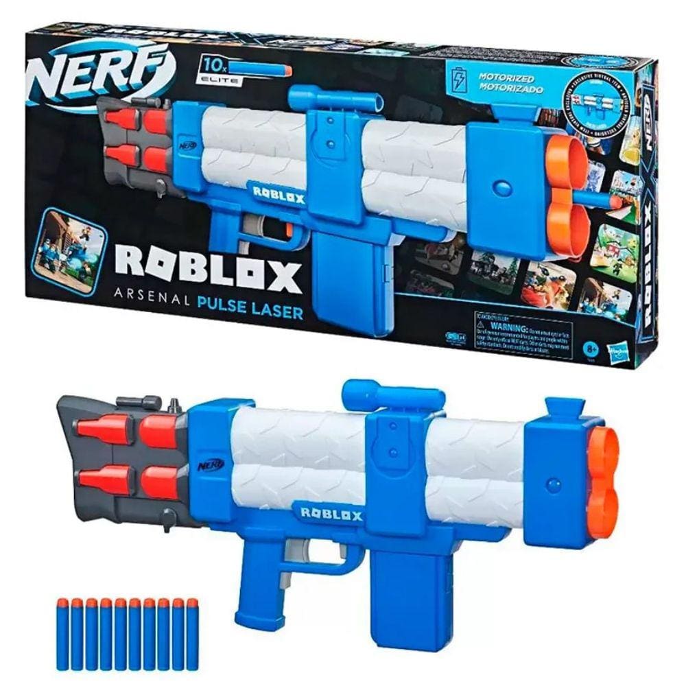 Lançador Nerf Roblox Com Dardos Jailbreak Armory Hasbro em