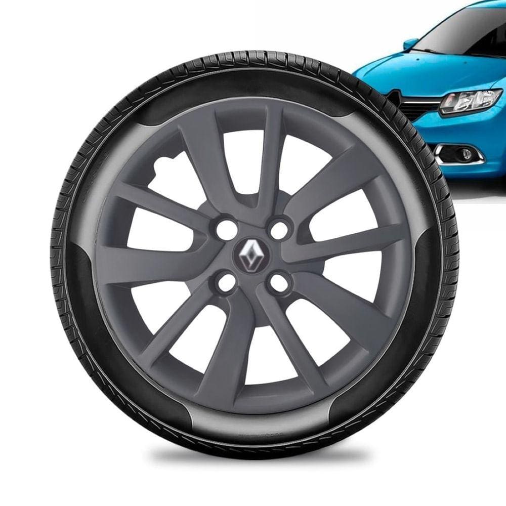 Calota Renault Sandero aro 14 2014 a 20 Grafite Fosca Preto