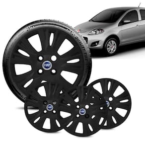 Jogo 4 Calota Palio Essence aro 13 2014 a 16 Preta Fosc Azul