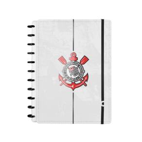 Caderno Inteligente Corinthians Branco - 80 Folhas Grande