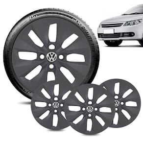 Jogo 4 Calota Volkswagen Voyage G5 e G6 aro 14 Grafite Fosca