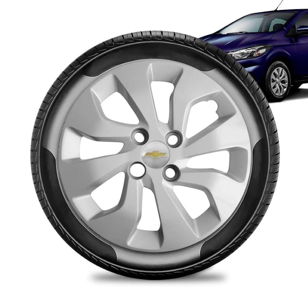 Calota Chevrolet Prisma aro 14 2017 a 20 prata Emb Prata