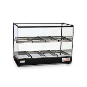Estufa Vitrine Quadrada Dupla Led Salgado 8 Bandejas EVR Titã