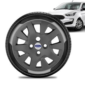Calota Ford Ka aro 14 2019 a 20 Grafite Fosca Emb Prata
