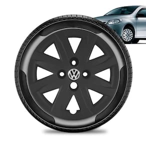 Calota Volkswagen Gol G5 aro 14 2013 2014 2015 Preta Fosca