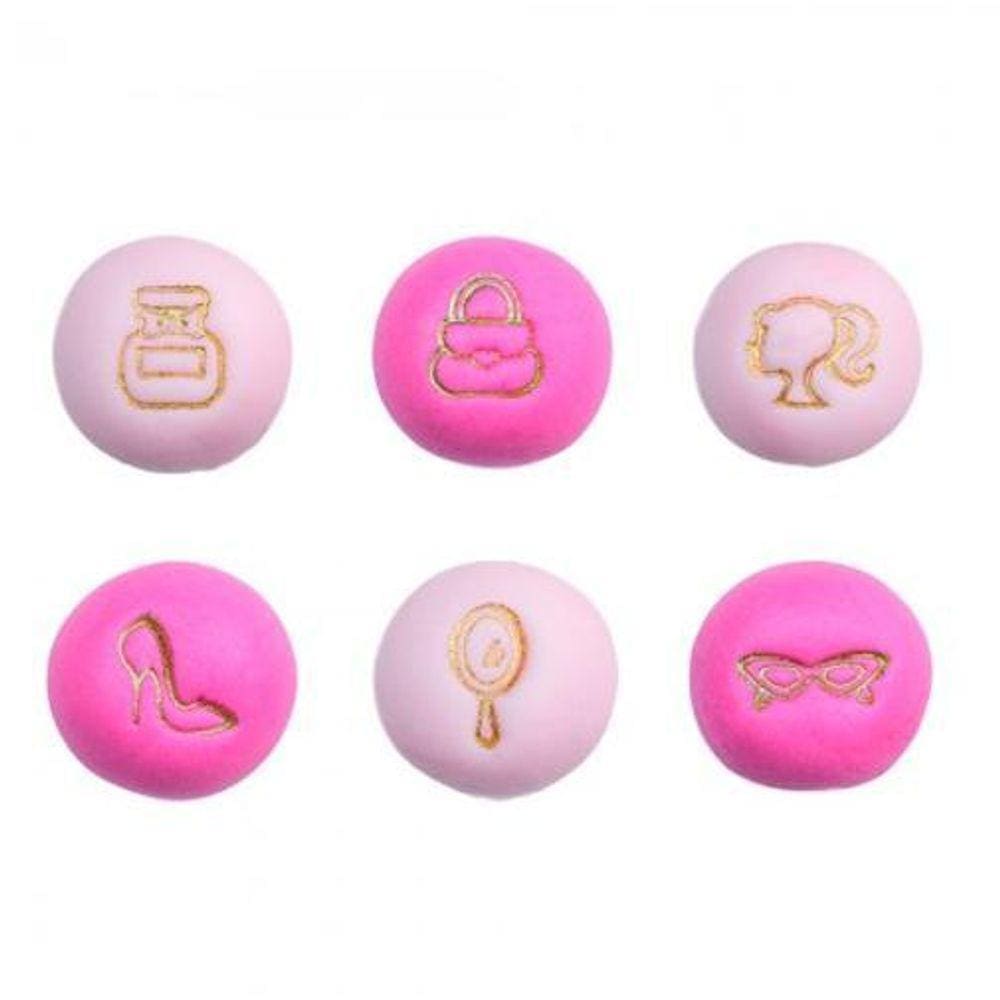 Kit Carimbo Feminino Bluestar 6 Peça Confeitaria Boneca Doce