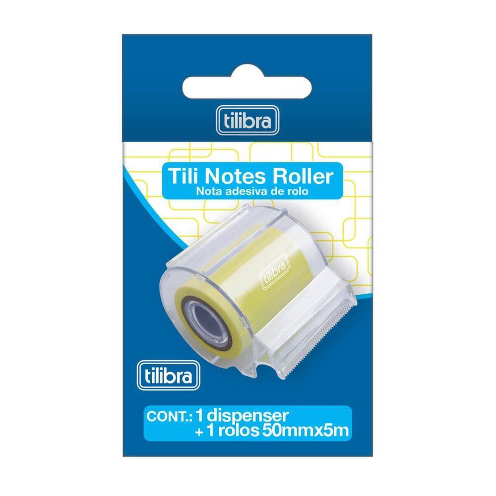 Tili Notes Adesiva de Rolo Amarelo Com 1 Dispenser Tilibra