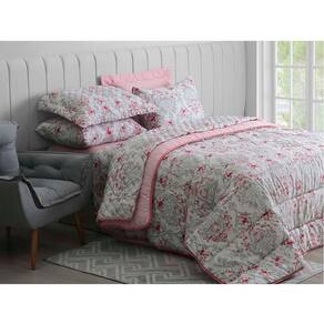 Jogo de Cama Duplo Casal 140 Fios Tamara Realce Premium