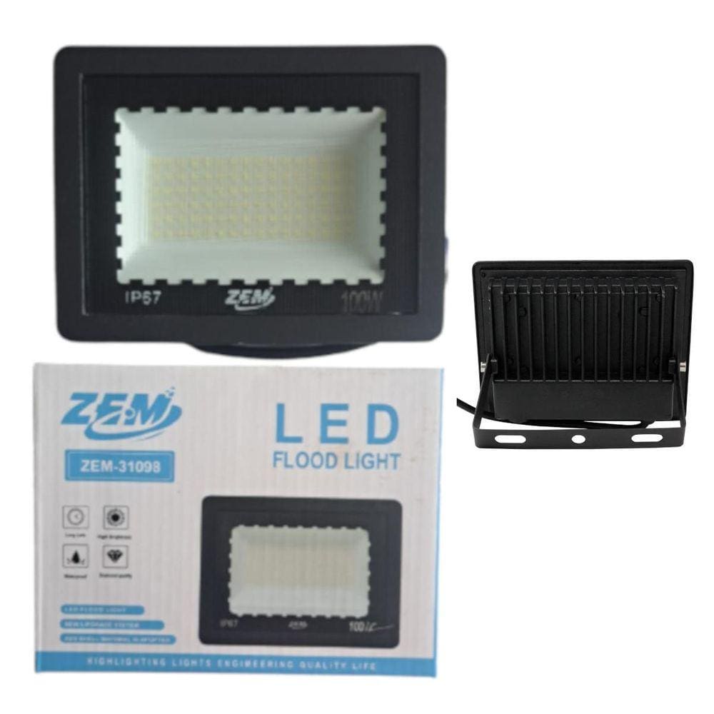 Kit 2 Refletores Led 50W Luz Branca Frio Prova D`Água Ip67
