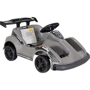 Carrinho De Kart Infantil Elétrico Corrida 6V Bel - Cinza