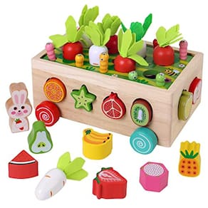 Montessori Multifuncional Orchard Toy Car Madeira Brinquedos Educativos para Meninos e Meninas de 1 Ano Montessori Tamanho Sorting & Contando Jogo de