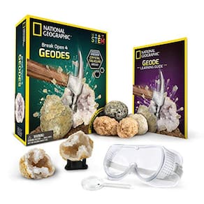 Kit Ciência Nacional Geographic - Geodes + Óculos, Guia, Suporte