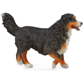 Collecta Bernese Mountain Dog Animal Toy, 4.1"L x 2.6"H