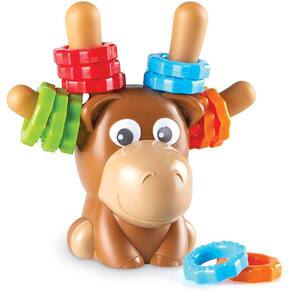 Recursos de aprendizagem Max The Fine Motor Moose, Fine Motor Toy for Toddlers, Ages 2meses +, Multi