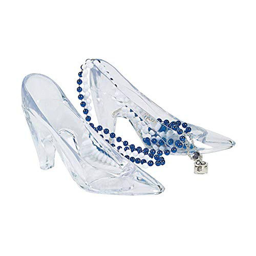 Conjunto de 6 sapatos de plástico para festas de princesa