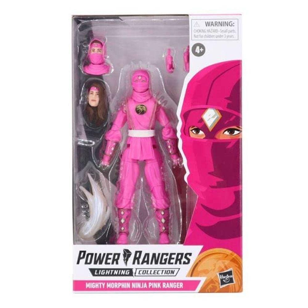 Mighty Morphin Power Rangers Lightning Collection Ninja Rangers Collection Vermelho Rosa Amarelo (Ninja Pink Ranger)