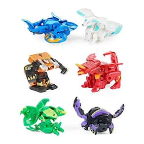 Conjunto Bakugan com 6 Figuras de Ação Colecionáveis - Exclusivo 4 e 2 Geogan para crianças de 6 anos ou mais