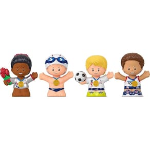 Fisher-Price Little People Collector Team USA Classic Figure Set, 4 Figuras de Atleta em um pacote de presente para fãs de esportes idades de 1 a 101