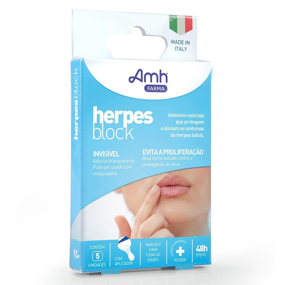 Herpes Block Adesivos Transparentes com 5 Unidades