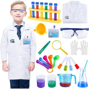 Innocheer Kids Science Experiment Kit com laboratório cientista fantasia vestir-se e role play brinquedos presente para meninos meninas idade 6+ Festa