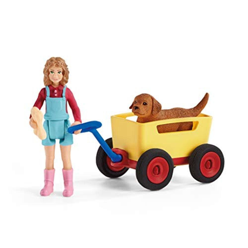 Schleich Farm World, Presentes de brinquedo animal para crianças, Brincadeiras para gatos fofos, Conjunto de 9 peças com estatueta de cachorro Conjunt