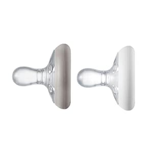Chupeta tipo peito tommee tippee, textura semelhante à pele, design simétrico, binkies sem BPA, 0-6m, 2-Count, Castanha/Moonbeam