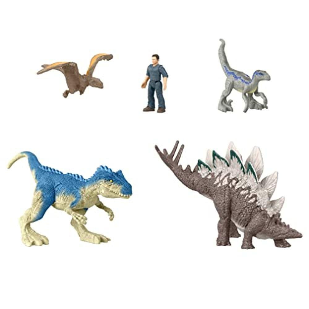 Conjunto de Mini Figuras Colecionáveis com Mudanças Instantâneas de Pose - Jurassic World Dominion
