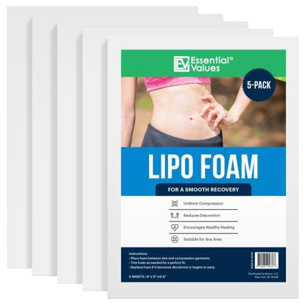 Espuma para Lipo 5 unidades - Recuperação de Lipo - Envoltórios para Estômago da Essential Values