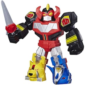 Brinquedo Mega Mighties de 12 polegadas do Megazord dos Power Rangers para crianças a partir de 3 anos - Mighty Morphin Power Rangers
