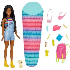 Barbie "Brooklyn" com bonecas de acampamento e acessórios - Presente para crianças 3-7 anos