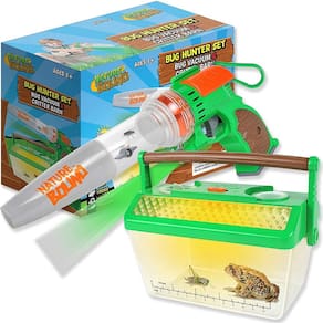 Nature Bound Bug Catcher Vacuum with Light Up Critter Habitat Case for Backyard Exploration - Kit completo para crianças inclui vácuo e gaiola, verde