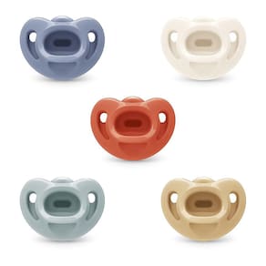 NUK Comfy Ortodontic Pacifiers, Coleção Atemporal, 6-18 Meses, 5 Conde