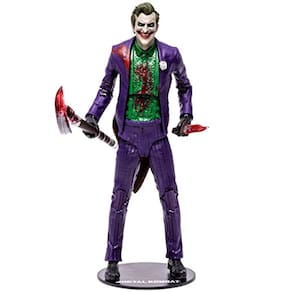 Figura articulada The Joker Mortal Kombat 7` (sangrento) com acessórios