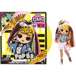 Boneca pop com música, roupa extra e 25 surpresas - OMG Remix
