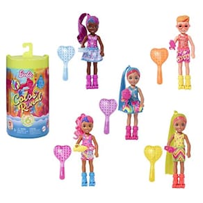 Boneca Color Reveal Chelsea Neon Tie-Dye com Acessórios (6 Surpresas)
