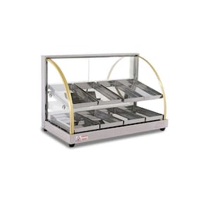 Estufa Vitrine Curva Dupla para Salgado 8 Bandejas W8BD Titã