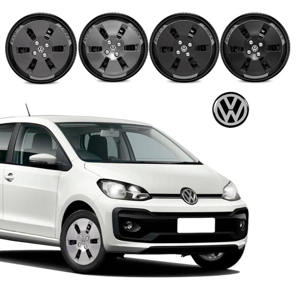 Jogo calota Vw Up 2014 2015 2016 17 18 19 20 2021 Aro 14