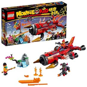 Kit de Construção Jet Inferno do Filho Vermelho Monkie Kid (299 Peças)