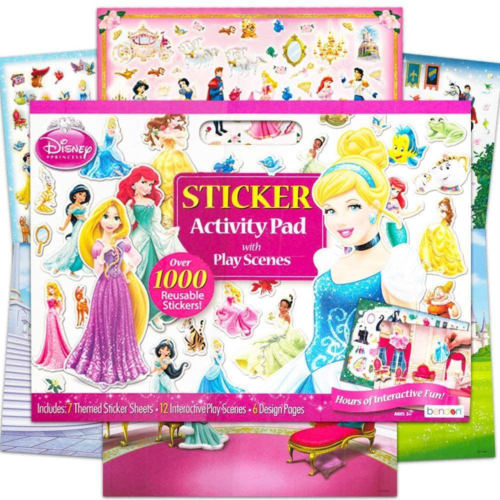 Disney Princess Giant Sticker Box Activity Set ~ Mais de 1000 adesivos da Princesa Disney com Cinderela, Pequena Sereia, Emaranhado, Belle e muito mai