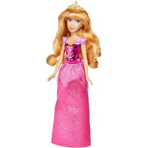 Disney Princess Royal Shimmer Aurora Doll, Boneca de Moda com Saia e Acessórios, Brinquedo para Crianças 3 anos ou mais