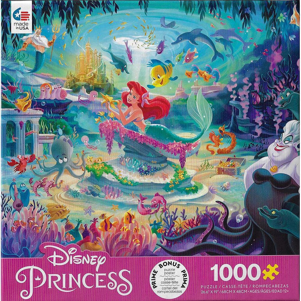 Ceaco - Disney Fine Art Collection, 1000 Peças Quebra-Cabeças - A Pequena Sereia